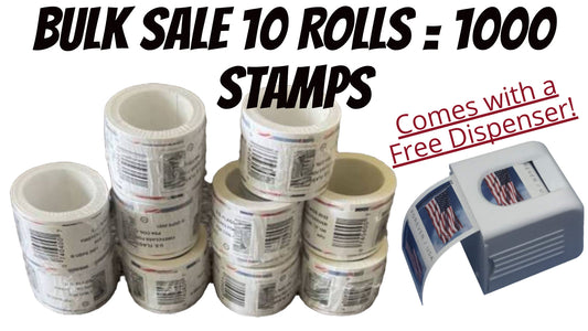 Bulk Sale! 10 rolls of Forever Stamps = 1000 Stamps