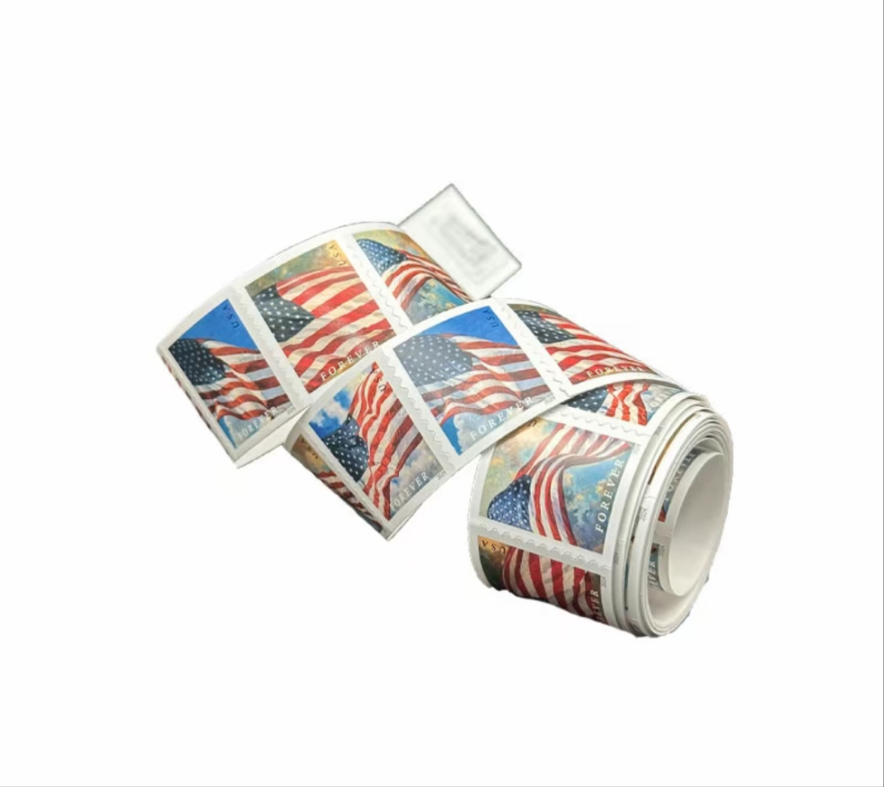 2024 American Flags Coil/roll of 100 Sealed USPS Forever Postage Stamps