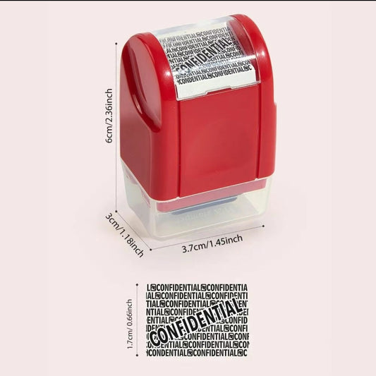 Identity protection roller stamp (RED) 1 COUNT ID privacy