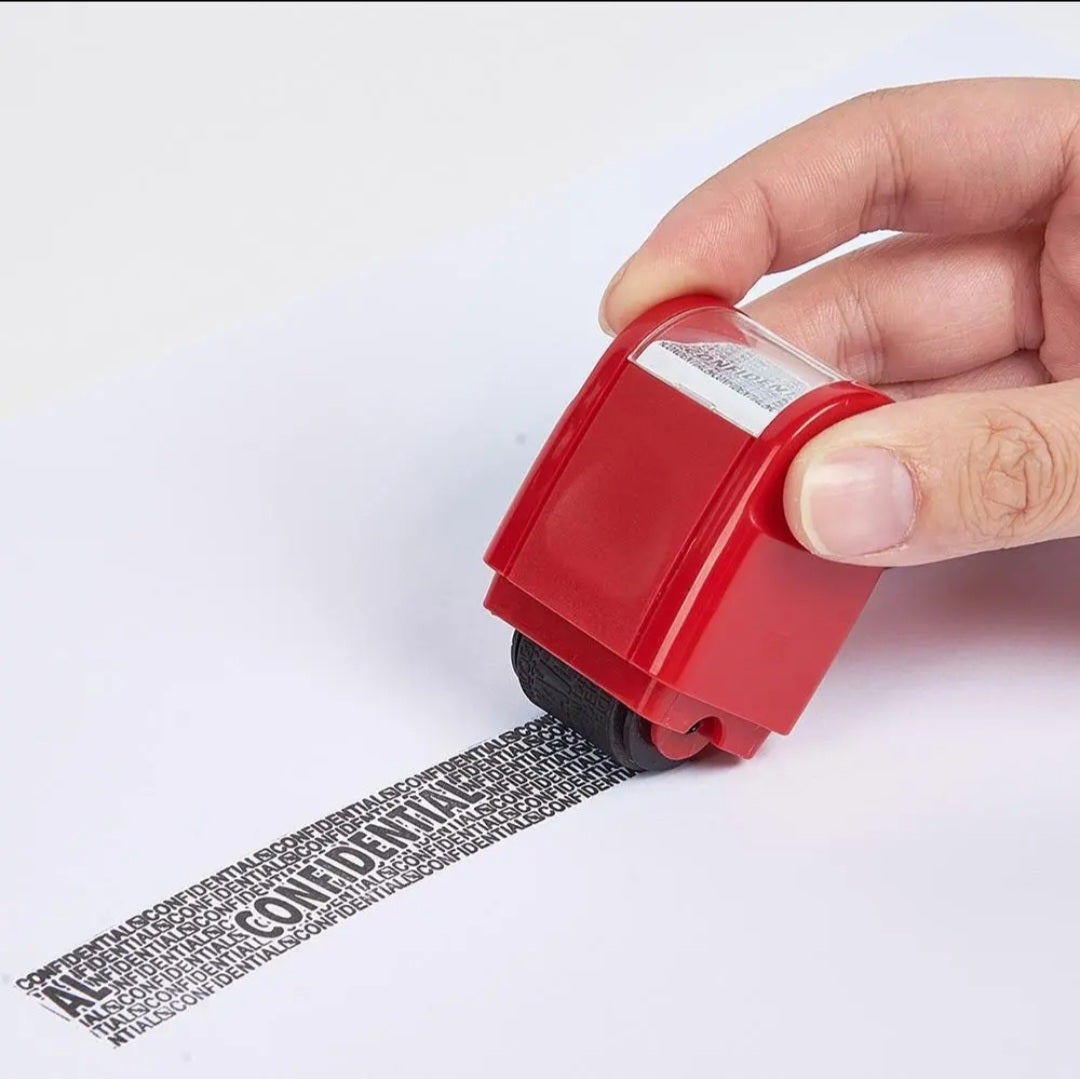 Identity protection roller stamp (RED) 1 COUNT ID privacy