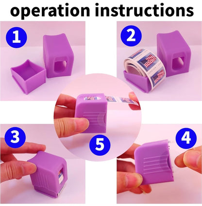 Stamp dispenser for Roll/Coil of 100 PURPLE