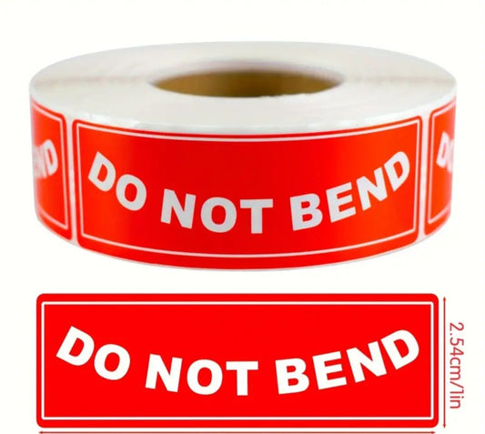 "Do not bend" shipping and label stickers 100 pcs